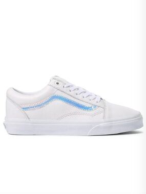 Vans Old Skool White Leather Holo Sidestripe women’s 7.5